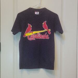 Kid Medium Navy Blue Child Cardinals Short Sleeve Tee Majestic